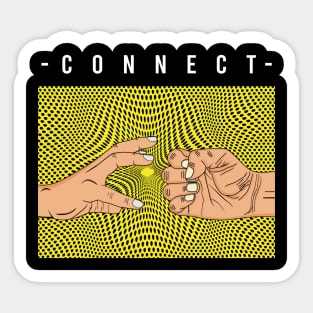 Connect Modern Art Sticker